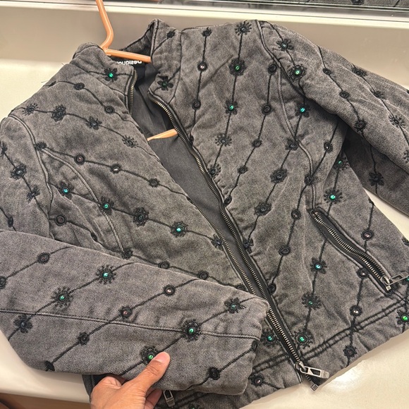 Desigual Quilted Sequin Denim Jacket - Picture 12 of 14